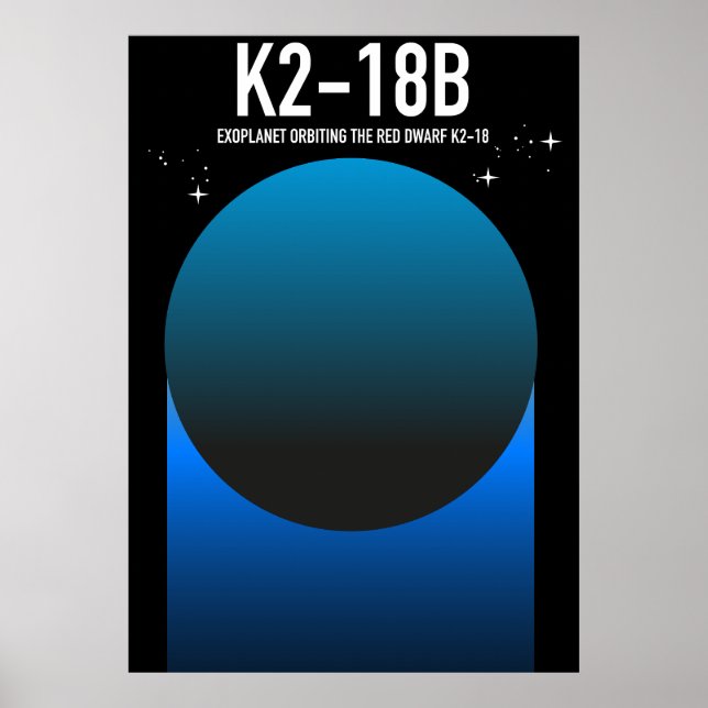 Affiche exoplanète K2-18b (Devant)