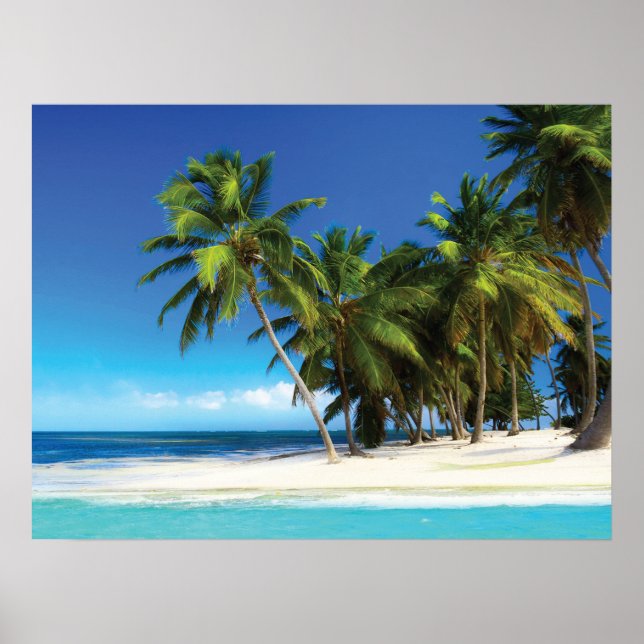 Affiche Exotic beach throw pillow (Devant)