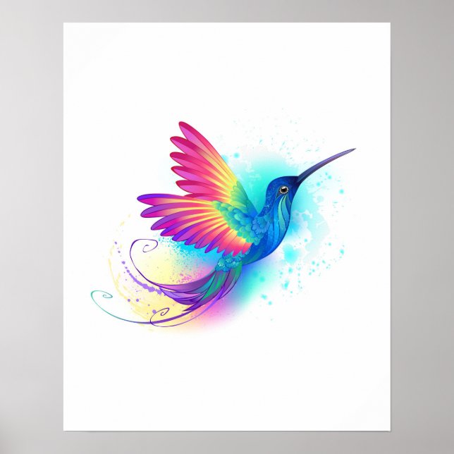 Affiche Exotic Rainbow Hummingbird (Devant)
