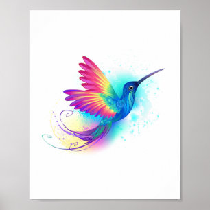 Affiche Exotic Rainbow Hummingbird