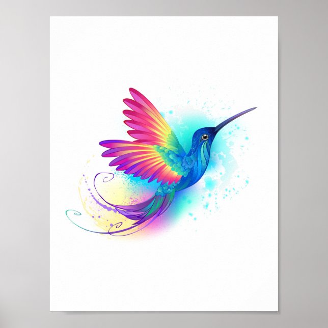Affiche Exotic Rainbow Hummingbird (Devant)