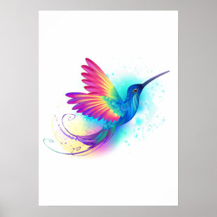 Affiche Exotic Rainbow Hummingbird