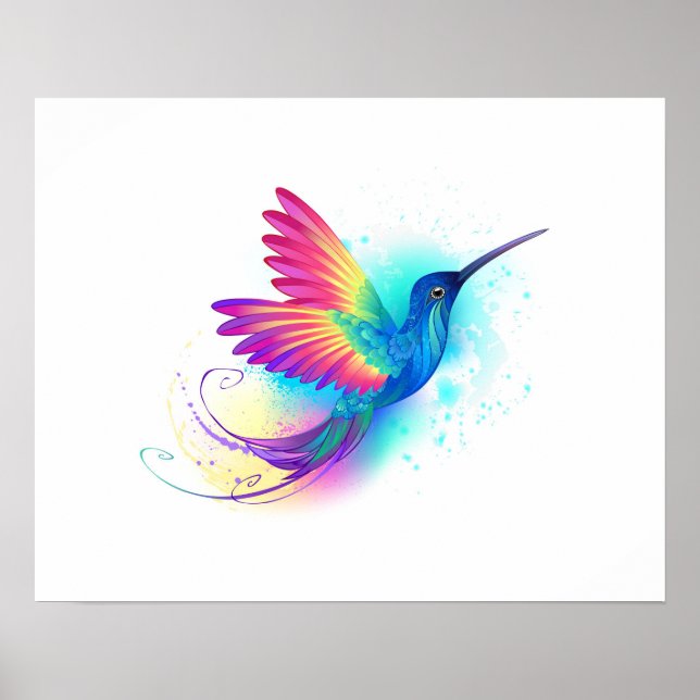 Affiche Exotic Rainbow Hummingbird (Devant)