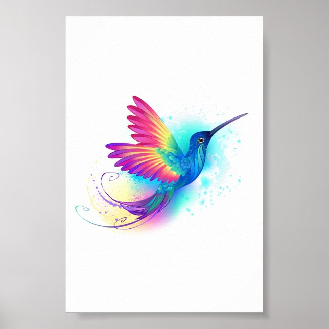 Affiche Exotic Rainbow Hummingbird (Devant)