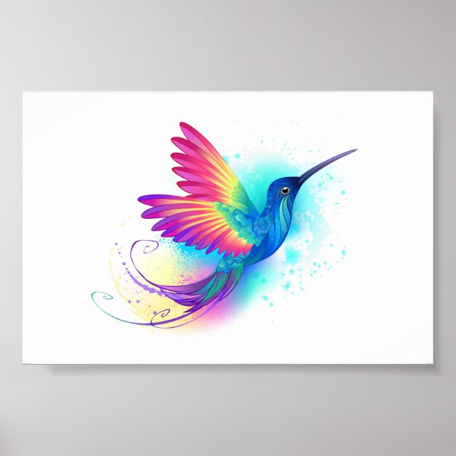 Affiche Exotic Rainbow Hummingbird (Devant)