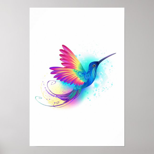 Affiche Exotic Rainbow Hummingbird (Devant)
