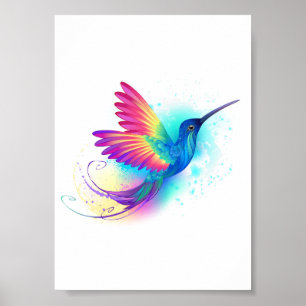 Affiche Exotic Rainbow Hummingbird
