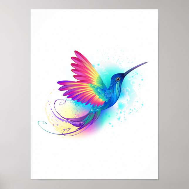 Affiche Exotic Rainbow Hummingbird (Devant)