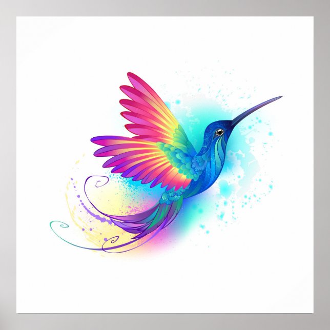 Affiche Exotic Rainbow Hummingbird (Devant)