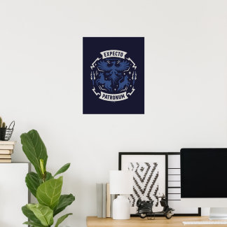 Affiche Expecto Patronum Graphisme Silhouette Vintage