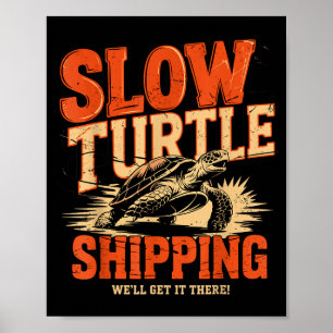Affiche Expédition de Tortue Lente Vintage - Service de Li