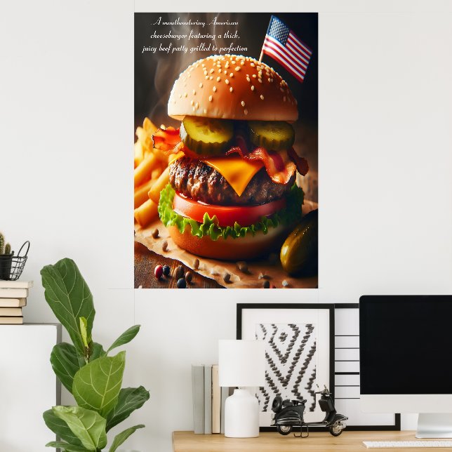 Affiche Expérience Cheeseburger Américaine Ultimate 24x36 (Bureau à domicile)