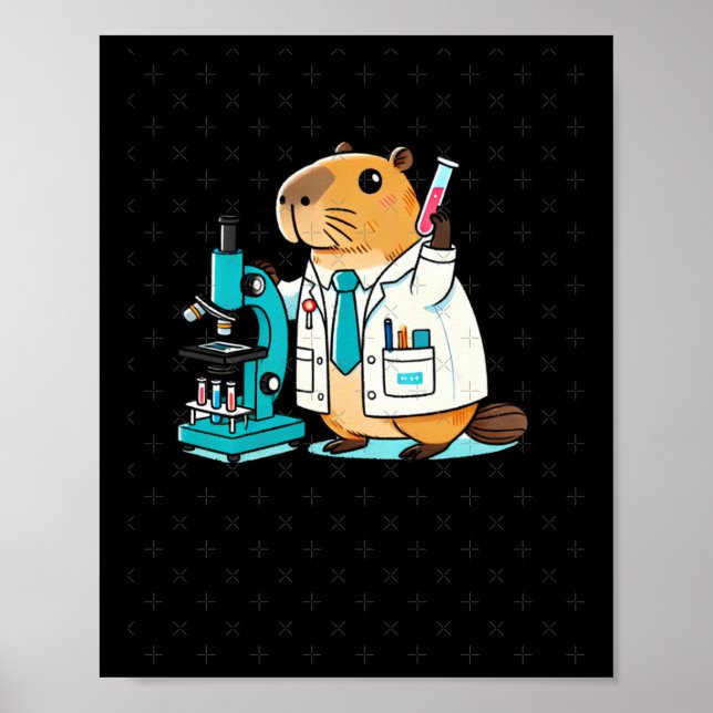 Affiche Expériences Scientifiques Capybara En Laboratoire (Devant)