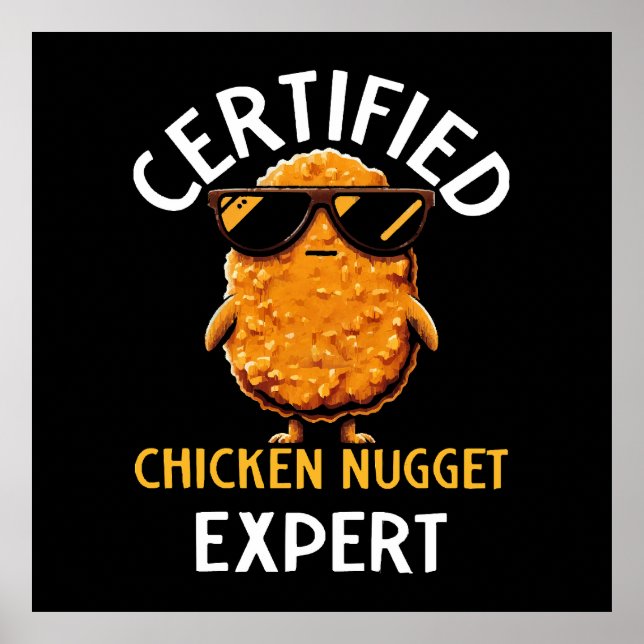 Affiche Expert certifié en nugget de poulet (Devant)