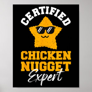 Affiche Expert certifié en nuggets de poulet - Drôle d'enf