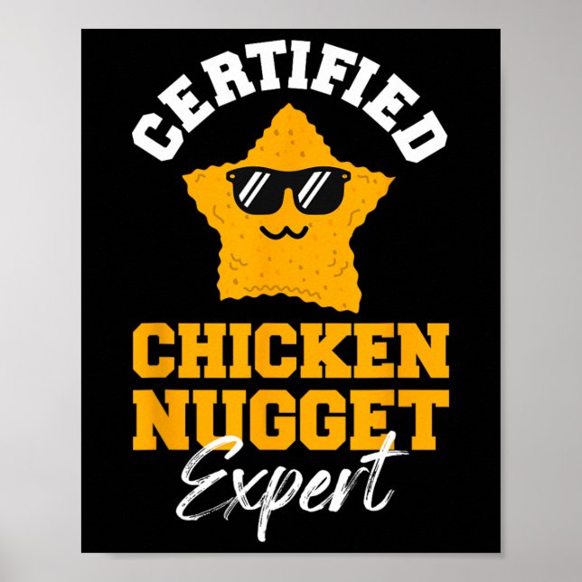 Affiche Expert certifié en nuggets de poulet - Drôle d'enf (Devant)
