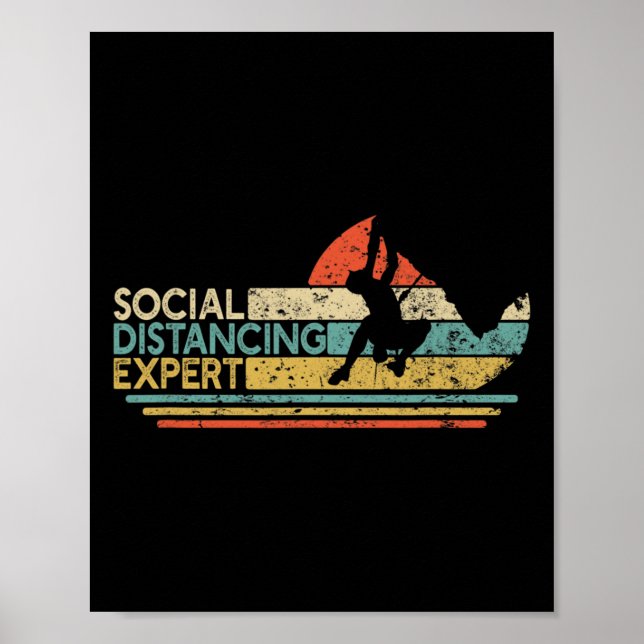 Affiche Expert en distanciation sociale grimpeur de roche  (Devant)