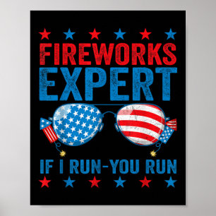 Affiche Expert en feux d'artifice - Je cours vous courez d