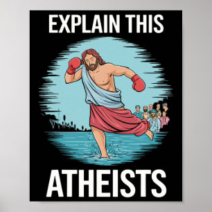 Affiche Expliquez-moi ce Jésus athées Gants de boxe