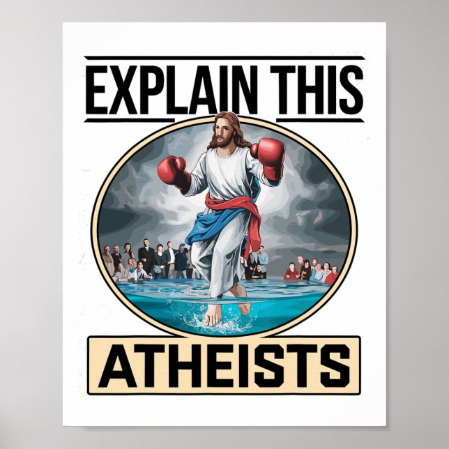 Affiche Expliquez-moi ce Jésus athées Gants de boxe (Devant)
