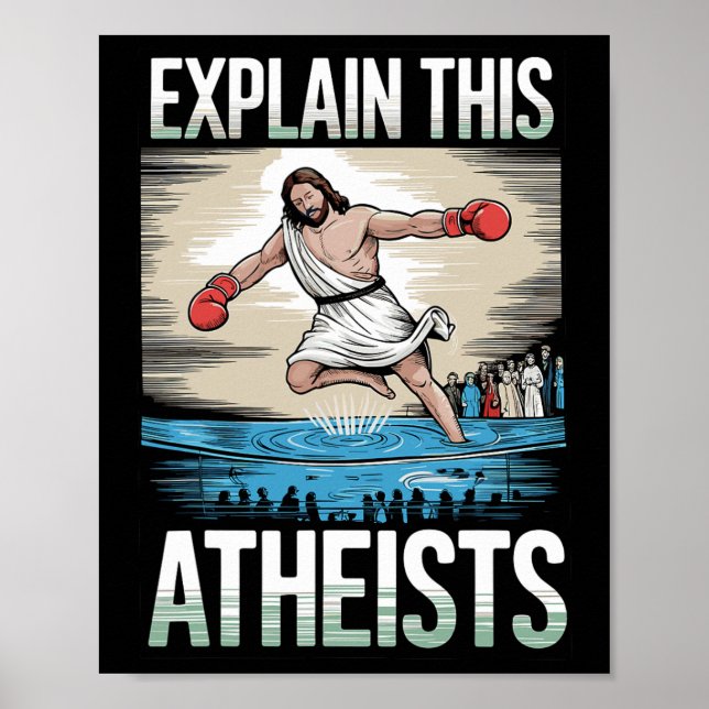 Affiche Expliquez-moi ce Jésus athées Gants de boxe (Devant)