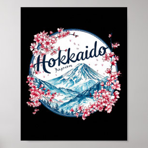 Affiche Explorateur de ski alpin d'anime de Hokkaido Japon