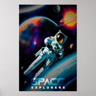 Affiche Explorateurs spatiaux
