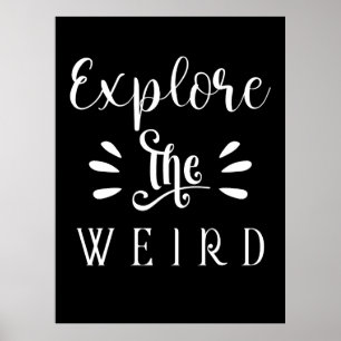 Affiche Explorez la typographie de citation étrange Design