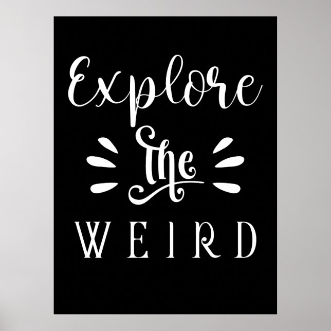 Affiche Explorez la typographie de citation étrange Design (Devant)