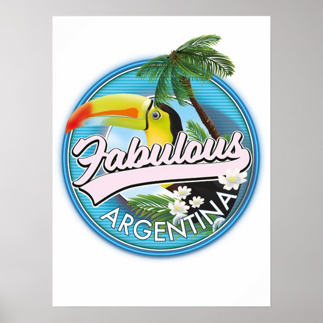 Affiche Explorez l'incroyable Argentine logo Carte postale (Devant)