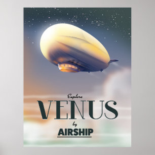 Affiche Explorez Venus Par Aéroport