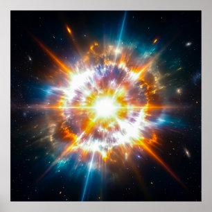 Affiche Explosion cosmique Supernova Épique dans l'espace 