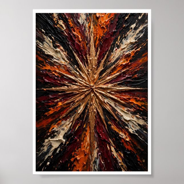 Affiche Explosion de Bijoux - Émeraude Violet Rose Or Vibr (Devant)