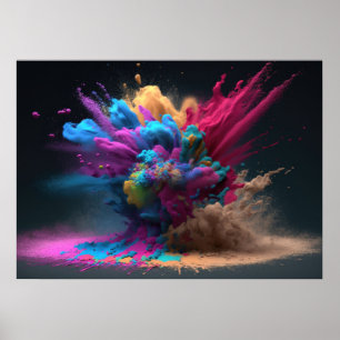Affiche Explosion de couleur