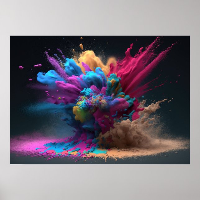 Affiche Explosion de couleur (Devant)