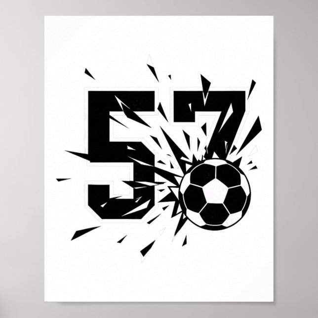 Affiche Explosion de foot 57 Numéro 57 Style de fan de foo (Devant)
