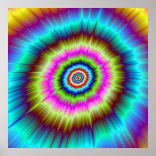 Affiche Explosion de Tie Dye (Devant)