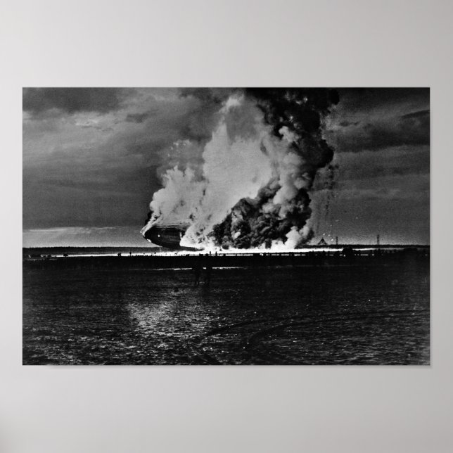 Affiche Explosion de Zeppelin - Catastrophe du Hindenburg  (Devant)