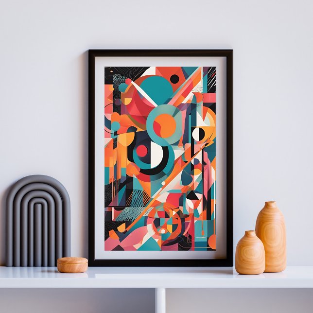 Affiche Explosion géométrique rétro (Créateur téléchargé)