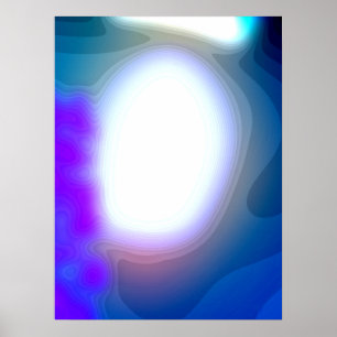 Affiche Exposé 7003 Art Abstrait Bleu Et Violet