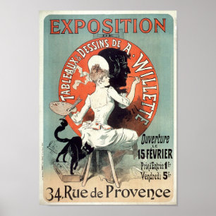 Affiche Exposition 34 Rue de Provence Publicité Vintage fr