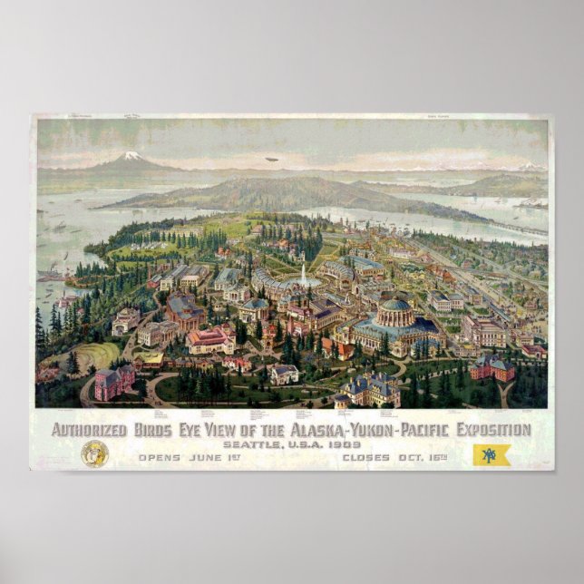 Affiche Exposition Alaska-Yukon-Pacifique 1909 (Devant)