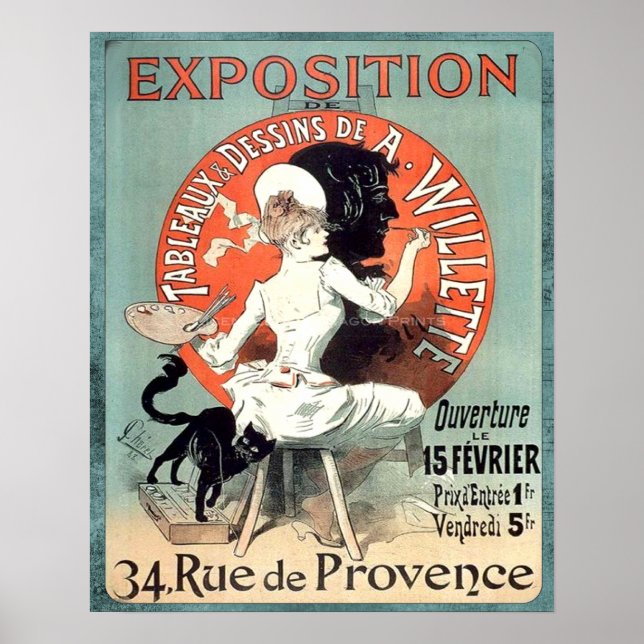 Affiche Exposition Artiste Française Et Vintage (Devant)