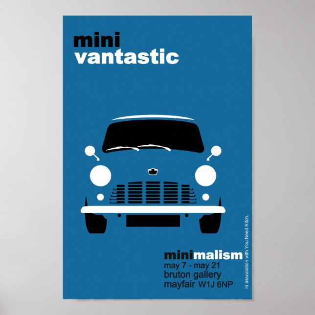 Affiche Exposition classique Austin Mini Van (Devant)