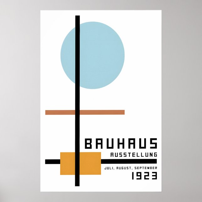 Affiche Exposition de design Bauhaus 1920 Allemagn (Devant)