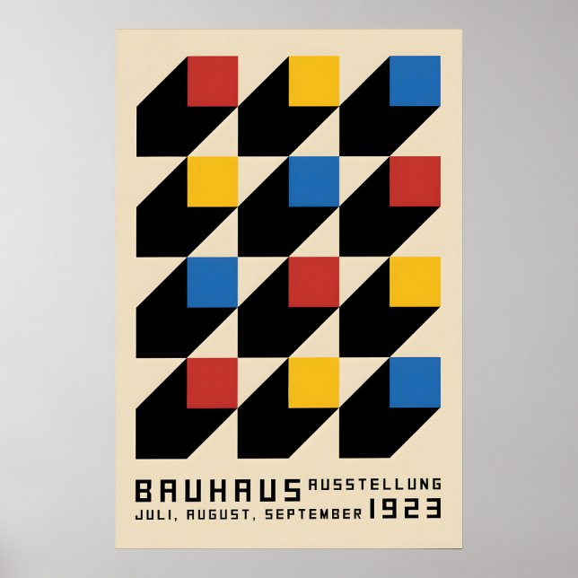 Affiche Exposition de design Bauhaus 1923 Allemagn (Devant)