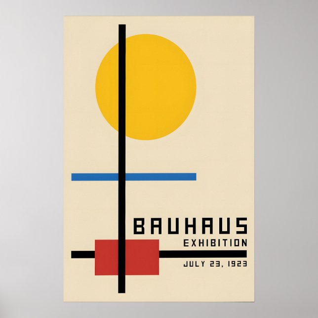 Affiche Exposition de design Bauhaus 1923 Allemagn (Devant)