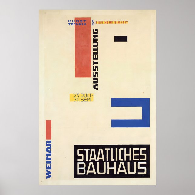 Affiche Exposition de design Bauhaus 1923 Allemagn (Devant)