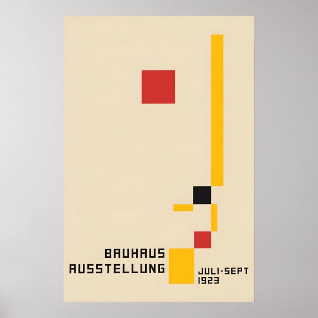 Affiche Exposition de design Bauhaus 1923 Allemagn (Devant)