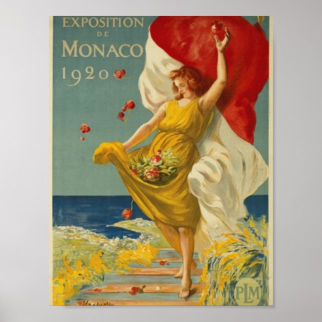 Affiche Exposition de Monaco 1920 (Devant)